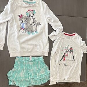 Falls Creek Kids Pajama Set - White and Teal
